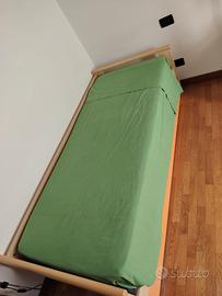 letto singolo con secondo letto estraibile