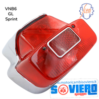 Fanalino posteriore metallo Cromato Siem Vespa 12