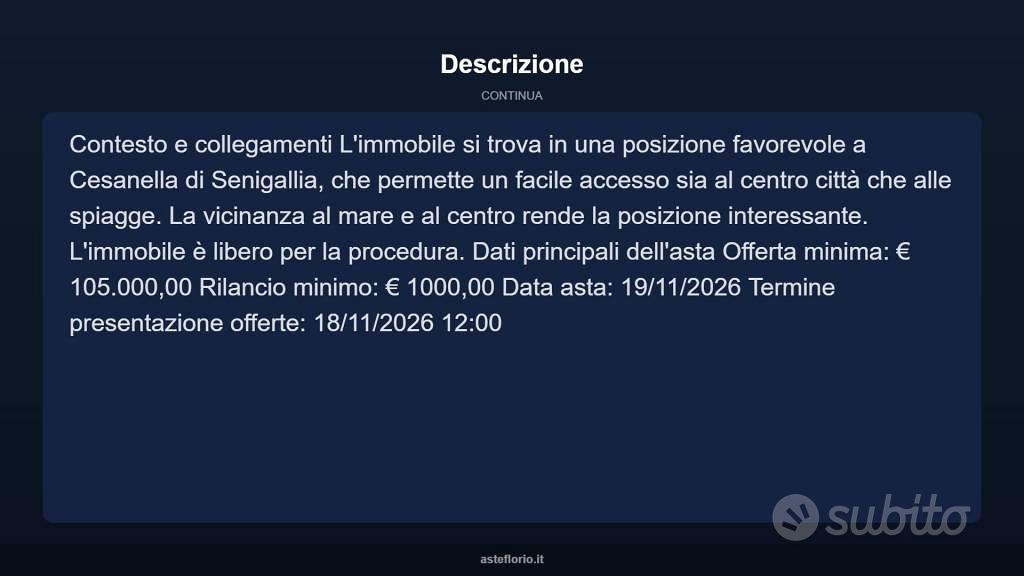 Appartamento – Senigallia, Canneti - Altro