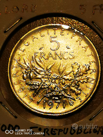 5 franchi francia anno 1971