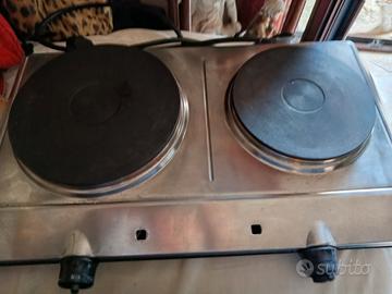 piastra elettrica con 2 fuochi 