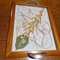 Vassoio legno con vetro