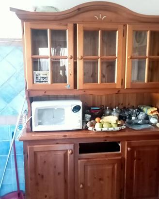 credenza cucina in legno di pino 