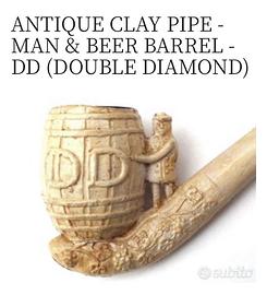 Antica pipa per collezionisti in  argilla