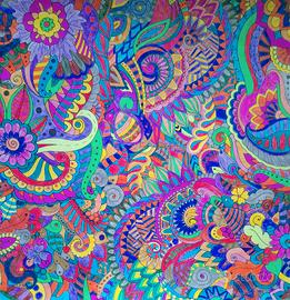 Mandala colorato a mano 