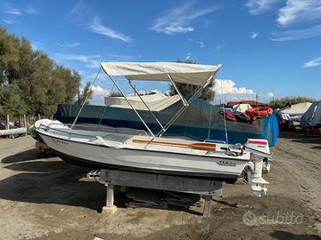 LANCIA di 4 mt + MOTORE YAMAHA 8 cv con libretto