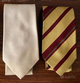 Cravatte Gucci e Fendi pura seta vintage