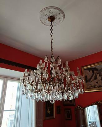  lampadario stile Maria Teresa in ottone  