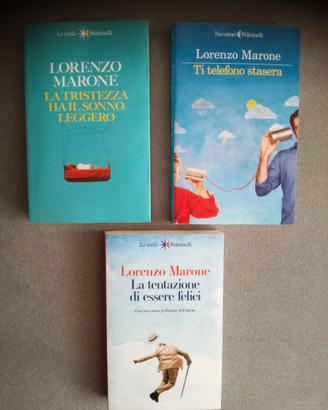 3 libri LORENZO MARONE e 2  ULTIME PUBBLICAZIONI