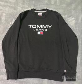 Felpa Tommy nera taglia M