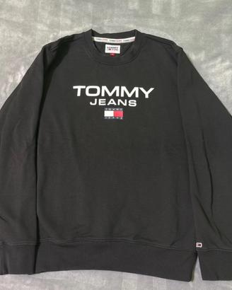 Felpa Tommy nera taglia M