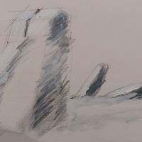 Graziano Pompili tecnica mista su carta 1990 30x42