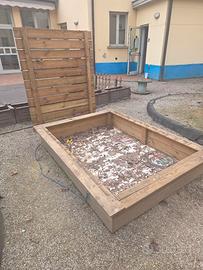 sabbiera in legno gioco da giardino 