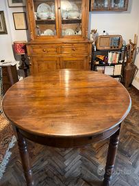 Tavolo ovale in noce massello metà 800.