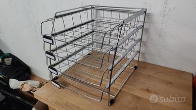 Portacarte metallo 4 cassetti A4