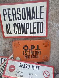 cartelli stradali vintage anni '80