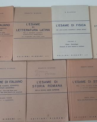 LOTTO 9 BIGNAMI SCUOLA VINTAGE LIBRI ANNI 80