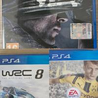 COD ghost, WRC8, FIFA17 per ps4