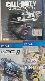 COD ghost, WRC8, FIFA17 per ps4