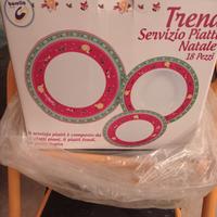 Set piatti Natalizii 18pz