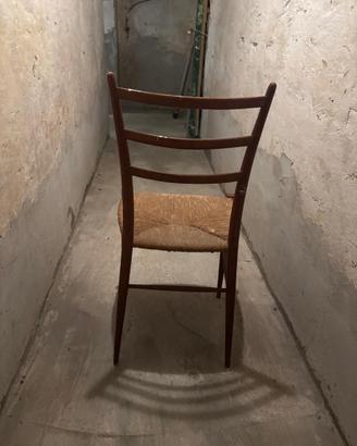 Sedia italiana vintage in legno "chiavarina"