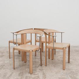 4 poltroncine Tito Agnoli Ycami design anni 80