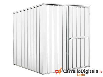 Box da giardino lamiera acciaio 175x185cm bianco