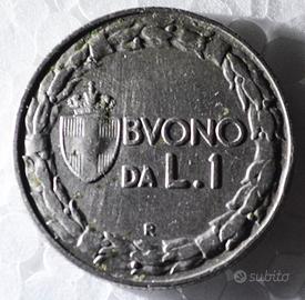 Buono da 1 Lira 1922 Vittorio Emanuele  III