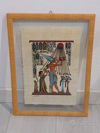 Quadro egiziano su papiro originale da museo