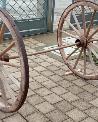 Ruote antiche in legno 