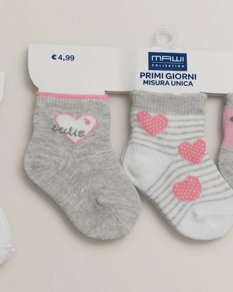 Lotto 4 paia di calze neonata