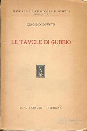 Giacomo Devoto    Le tavole di Gubbio