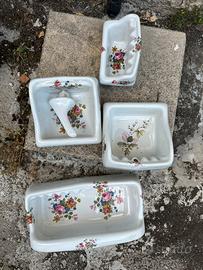 Set bagno in ceramica vintage da incasso