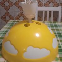 Lampadario Ikea SKOJIG,  Giallo e  Bianco nuvole.