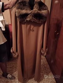 cappotto cashmere con pelliccia