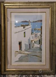 Aldo Riso, “Le scale di Castro”, serigrafia - Collezionismo In vendita ...