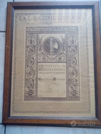 Quadro Ventennio La Lira Ed  il Littorio 1927