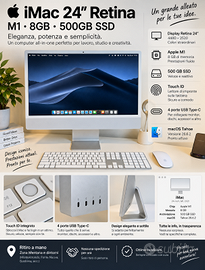 iMac 24” Retina M1 • 8 GB • SSD 500 GB