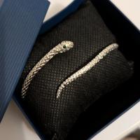 Bracciale in argento 925 a forma di serpente 