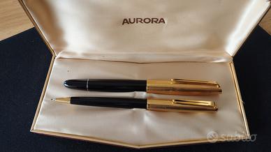 stilografica set aurora 88 oro 14 ct 