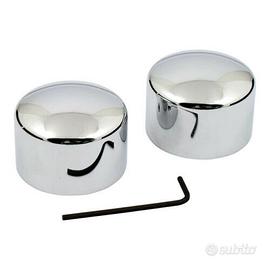 Cover perno Asse Ruota Anteriore cromati Harley Da