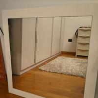 Specchio quadrato cornice bianca