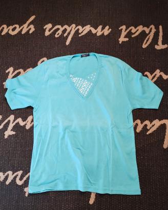 Maglietta BLU Classic Cotone Made in Italy