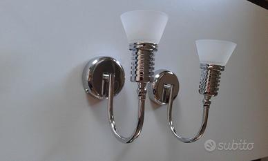 Copia applique parete bagno ottone cromato