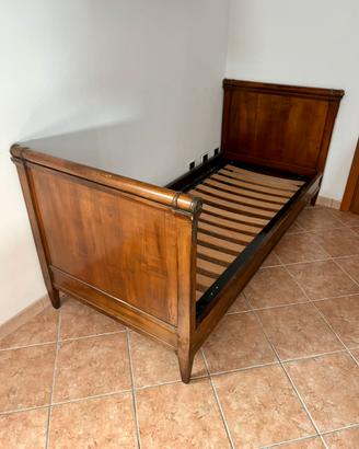 Letto singolo vintage in legno 93 x 202 cm