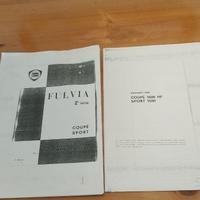 Manuale libretto uso e manutenzione Lancia Fulvia