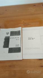 Manuale libretto uso e manutenzione Lancia Fulvia
