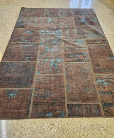 Tappeto persiano patchwork moderno in pura lana