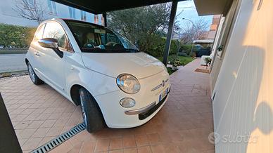 Fiat 500 C bianca capote rossa