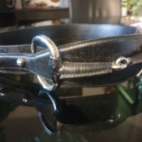 Cintura in pelle nera vintage